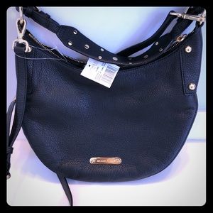 Michael Kors Hayes Black Leather Studded Handbag